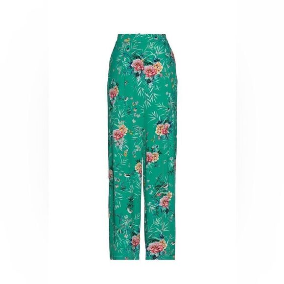 NAF NAF green floral  pants - Picture 3 of 4
